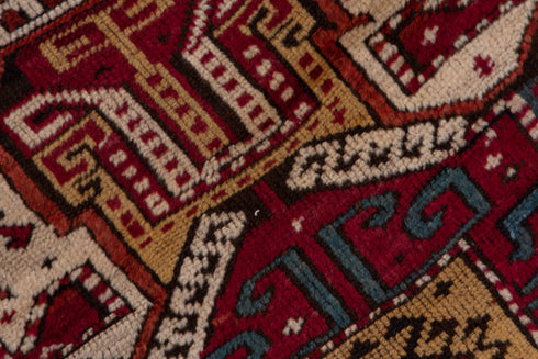 Antique Caucasian Runner Rug (4' x 10')